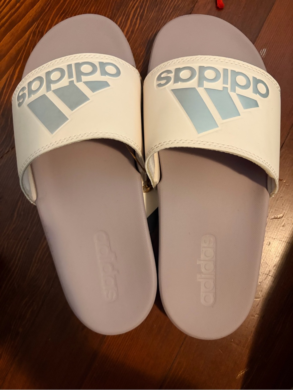 Adidas Kids' Cloud Blush & Whitish Grey Adilette Slide Sandals